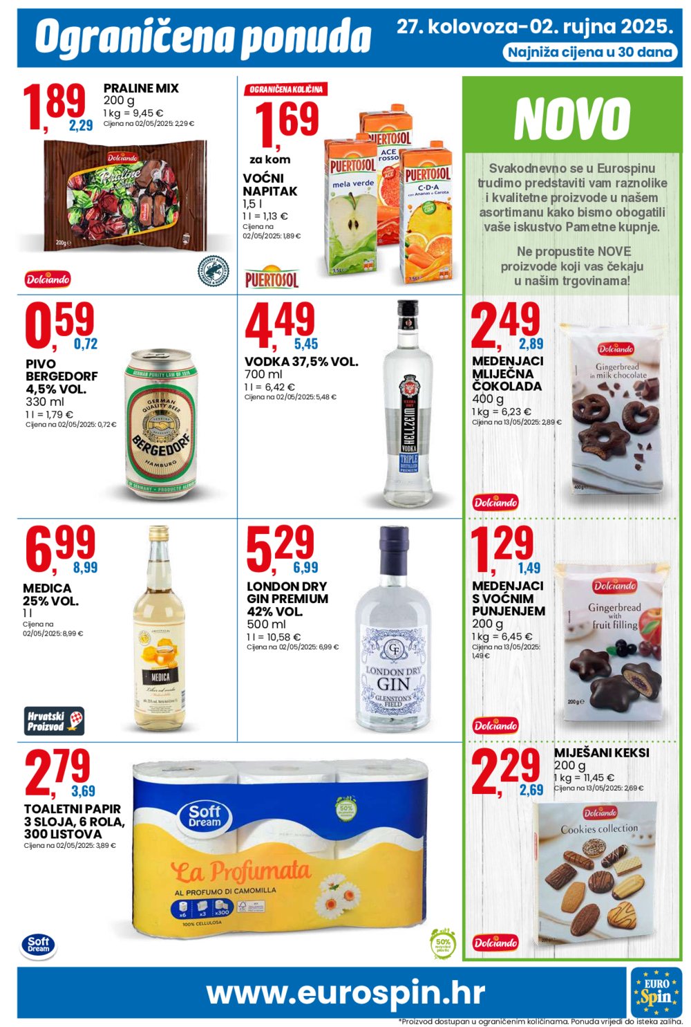 Eurospin katalog Akcija 27.08.-02.09.2025.