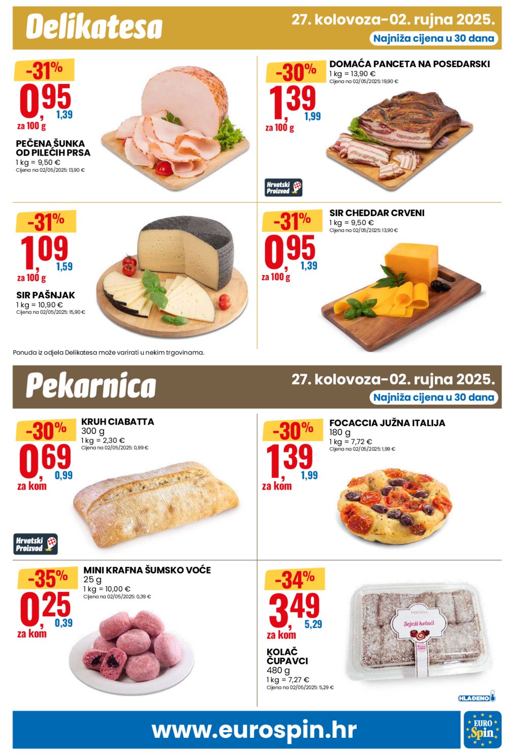 Eurospin katalog Akcija 27.08.-02.09.2025.