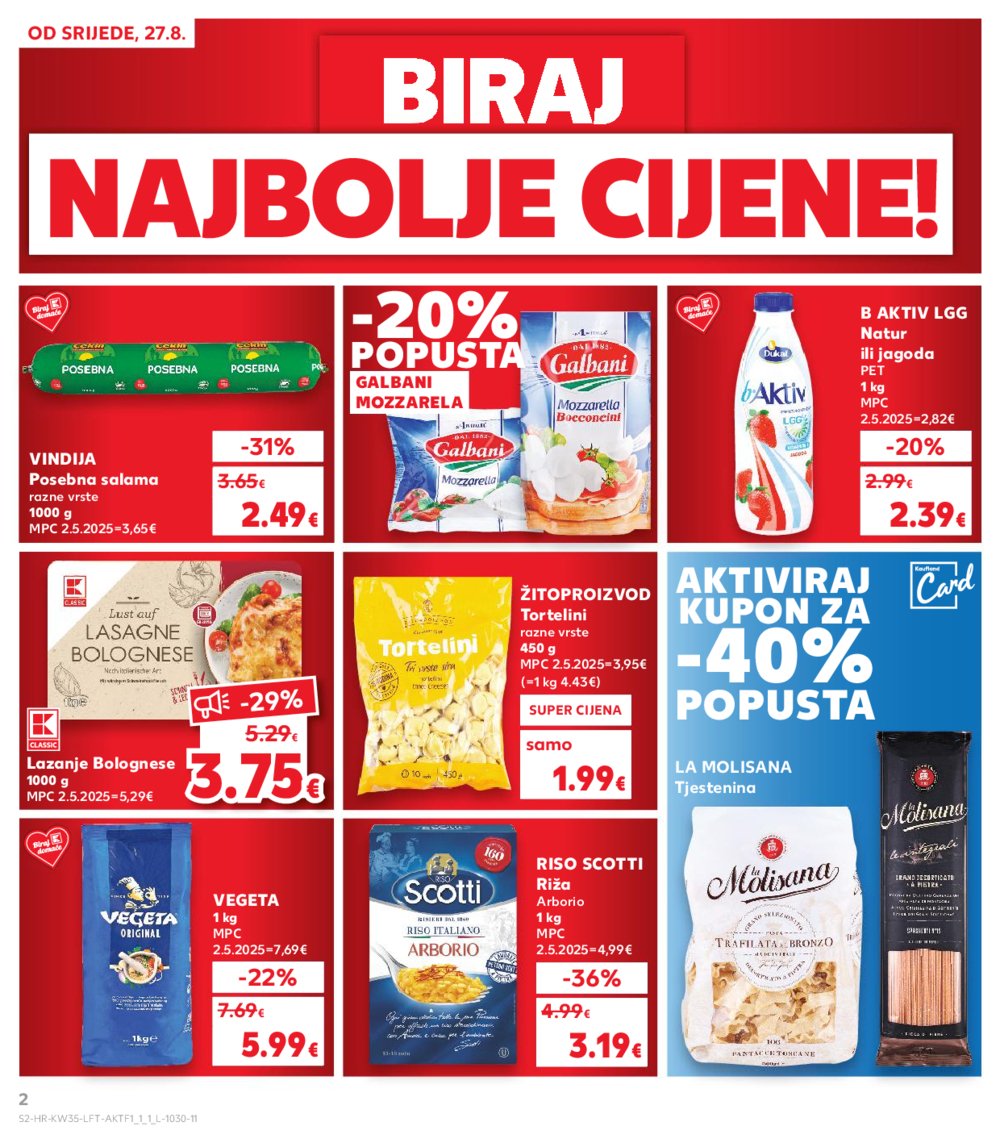 Kaufland katalog Akcija 27.08.-02.09.2025. Odabrane poslovnice
