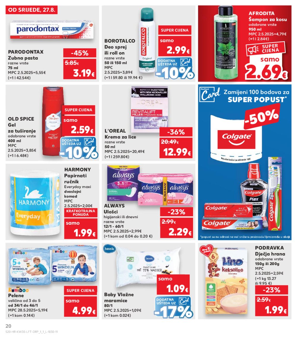 Kaufland katalog Akcija 27.08.-02.09.2025. Odabrane poslovnice