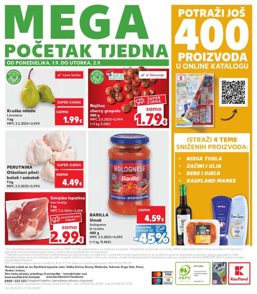 Kaufland katalog Akcija 27.08.-02.09.2025. Odabrane poslovnice