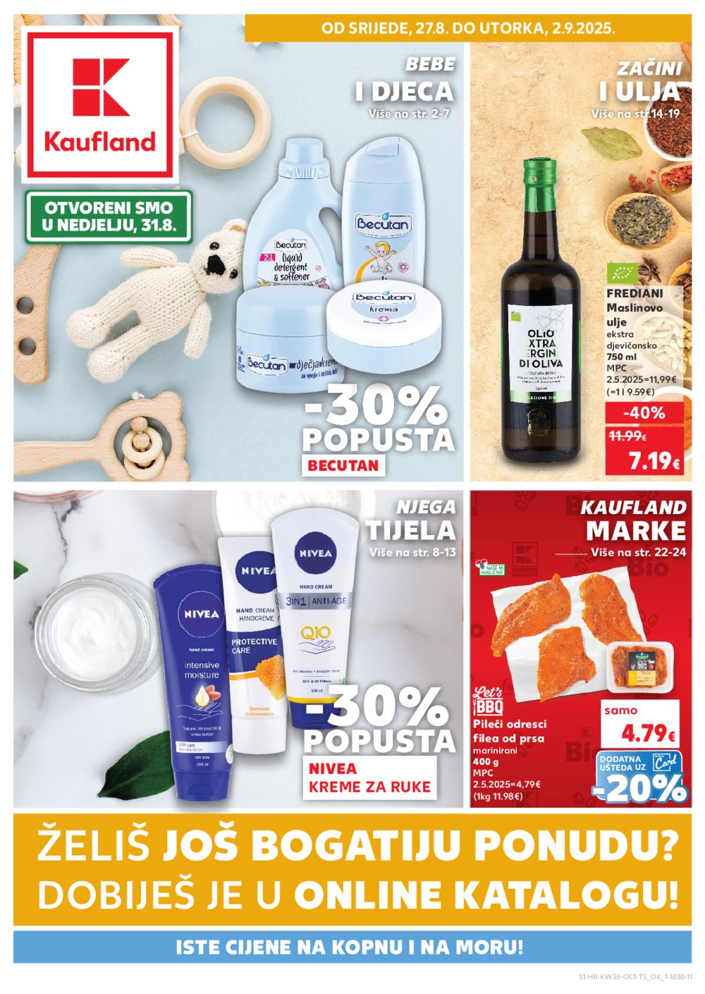 Kaufland katalog Kaufland Marke 27.08. - 02.09.2025. Odabrane poslovnice