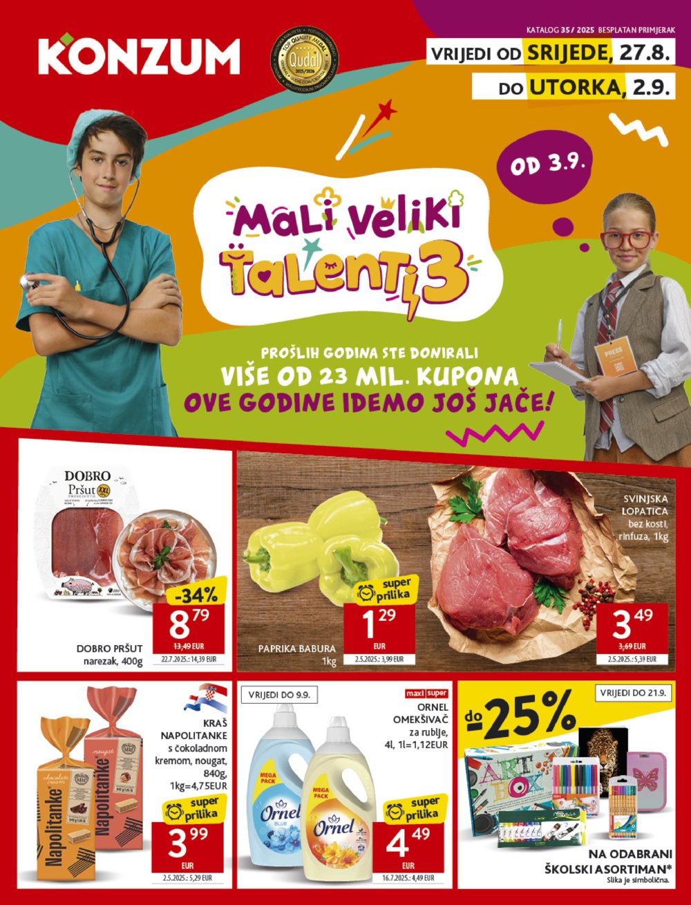 Konzum katalog Akcija 27. 08.-02.09.2025.