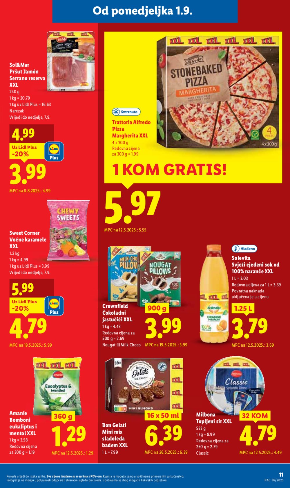 Lidl katalog Super ponuda od ponedjeljka 01.09. - 07.09.2025.