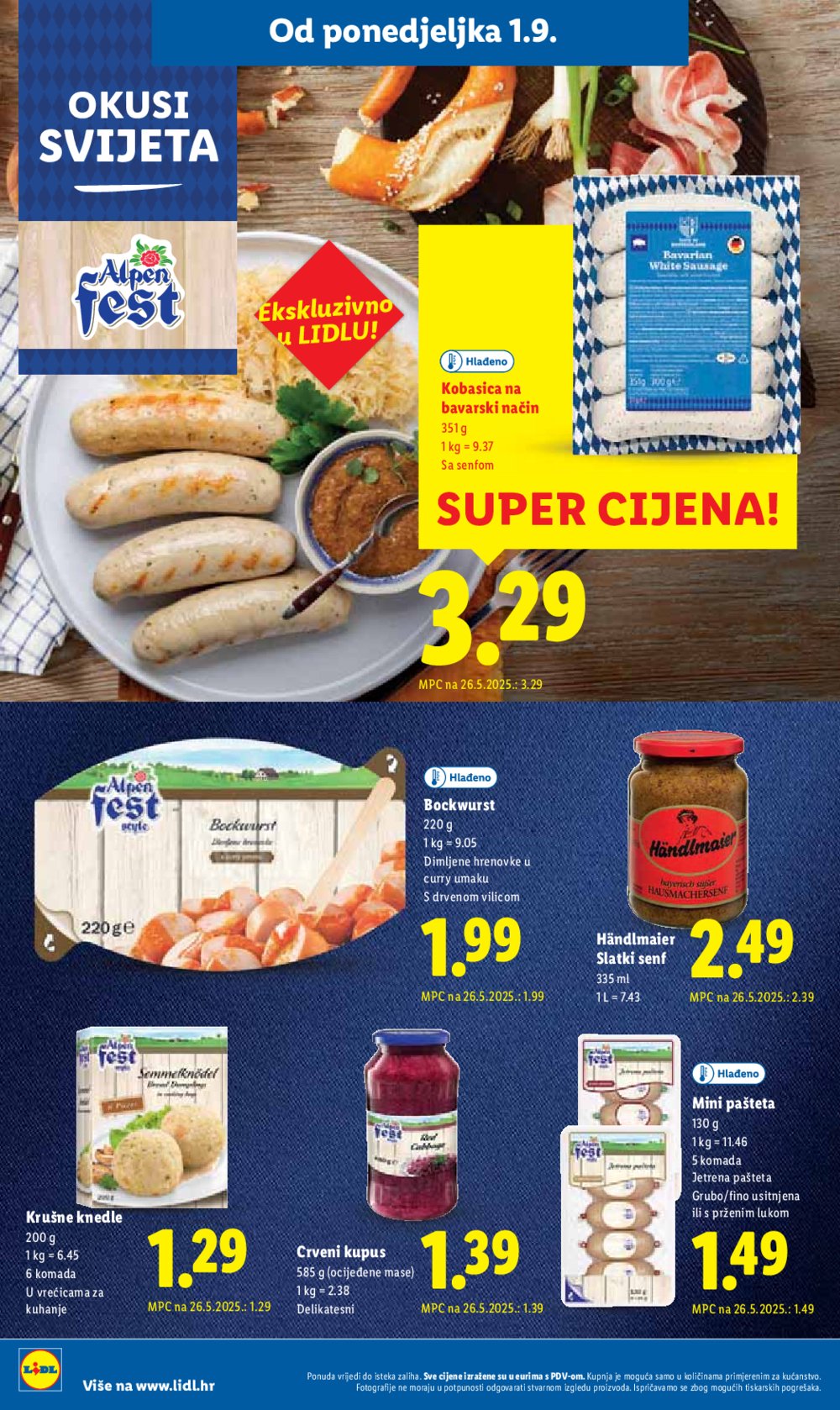 Lidl katalog Super ponuda od ponedjeljka 01.09. - 07.09.2025.