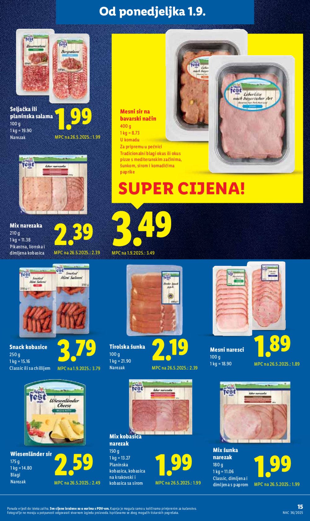 Lidl katalog Super ponuda od ponedjeljka 01.09. - 07.09.2025.