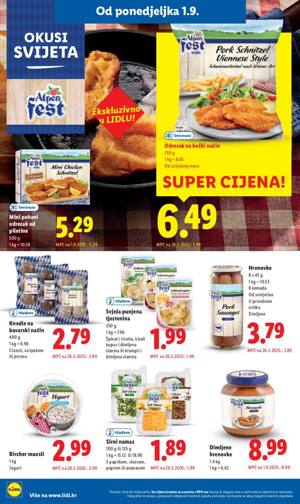 Lidl katalog Super ponuda od ponedjeljka 01.09. - 07.09.2025.