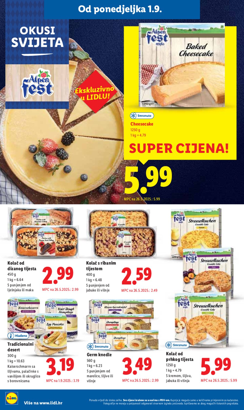 Lidl katalog Super ponuda od ponedjeljka 01.09. - 07.09.2025.