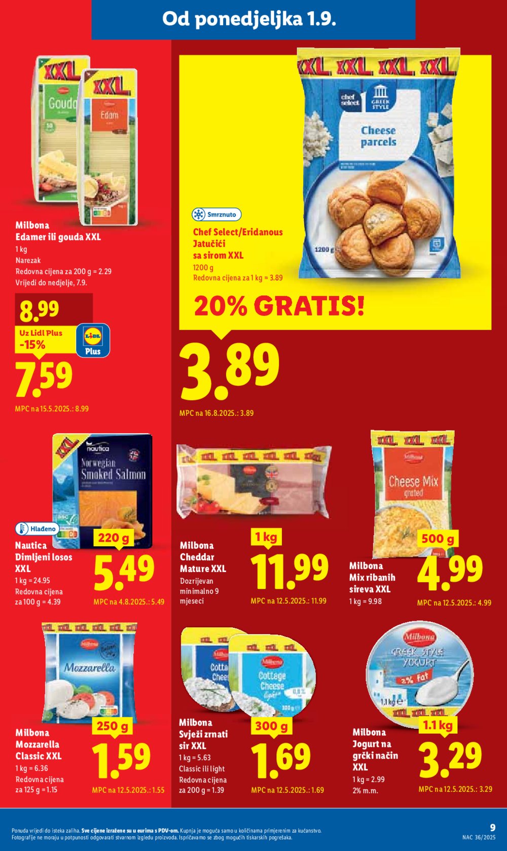 Lidl katalog Super ponuda od ponedjeljka 01.09. - 07.09.2025.