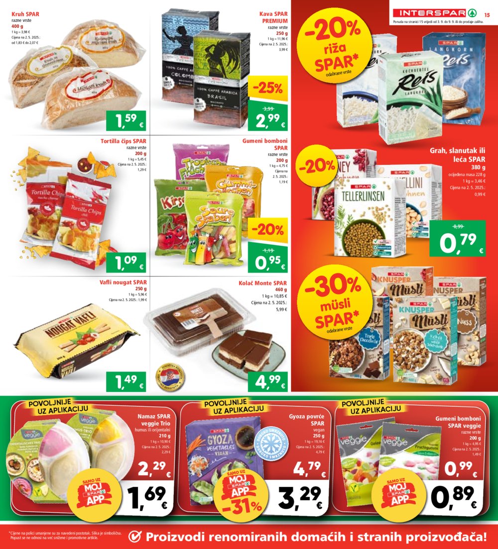 Interspar katalog Akcija 03.09. - 09.09.2025.