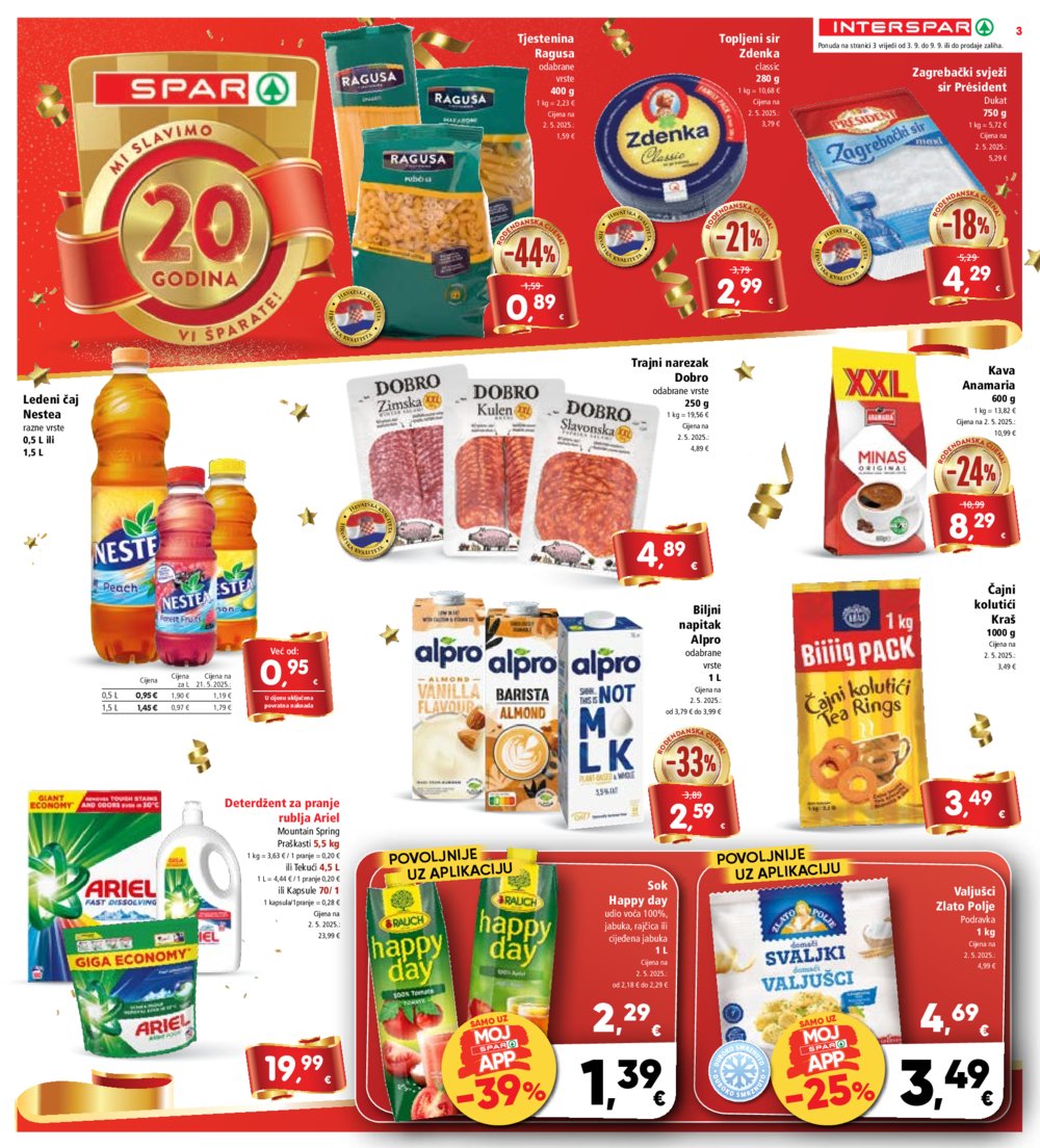 Interspar katalog Akcija 03.09. - 09.09.2025.