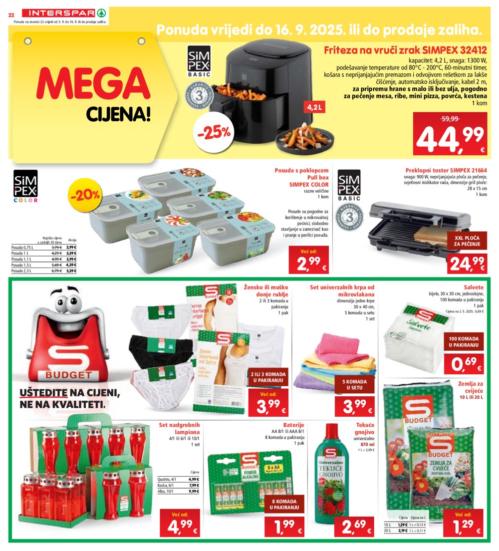 Interspar katalog Akcija 03.09. - 09.09.2025.