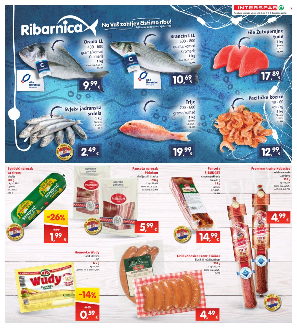 Interspar katalog Akcija 03.09. - 09.09.2025.
