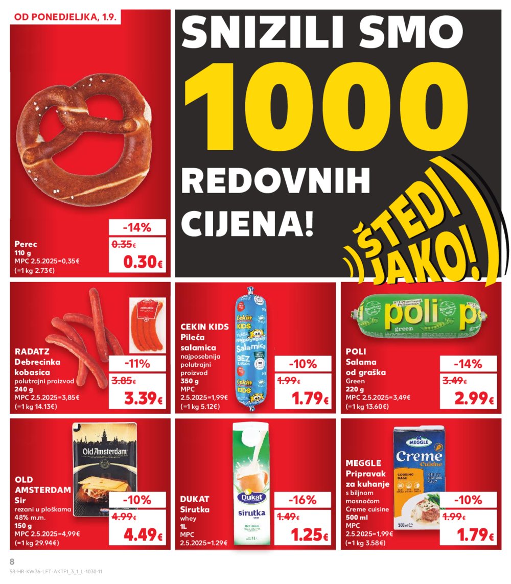 Kaufland katalog Akcija 03.09.-09.09.2025. VG, Po, Ro, Vo, Vu, DS, Ma
