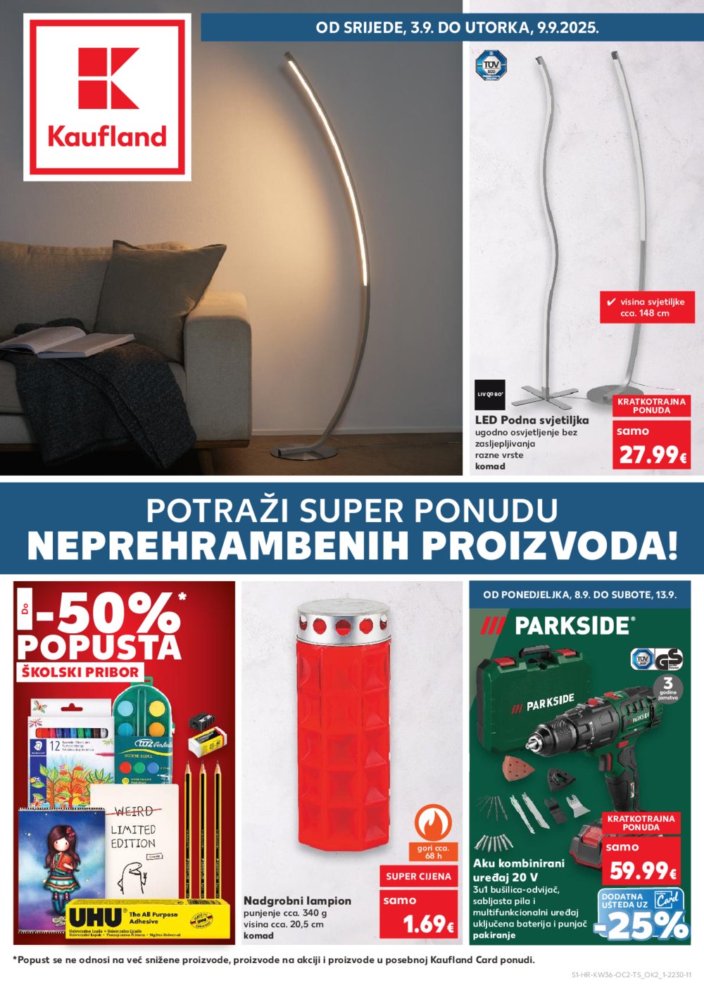 Kaufland katalog Neprehrambenih proizvoda 03.09.-09.09.2025. VG, Po, Ro, Vo, Vu, DS, Ma, Iv