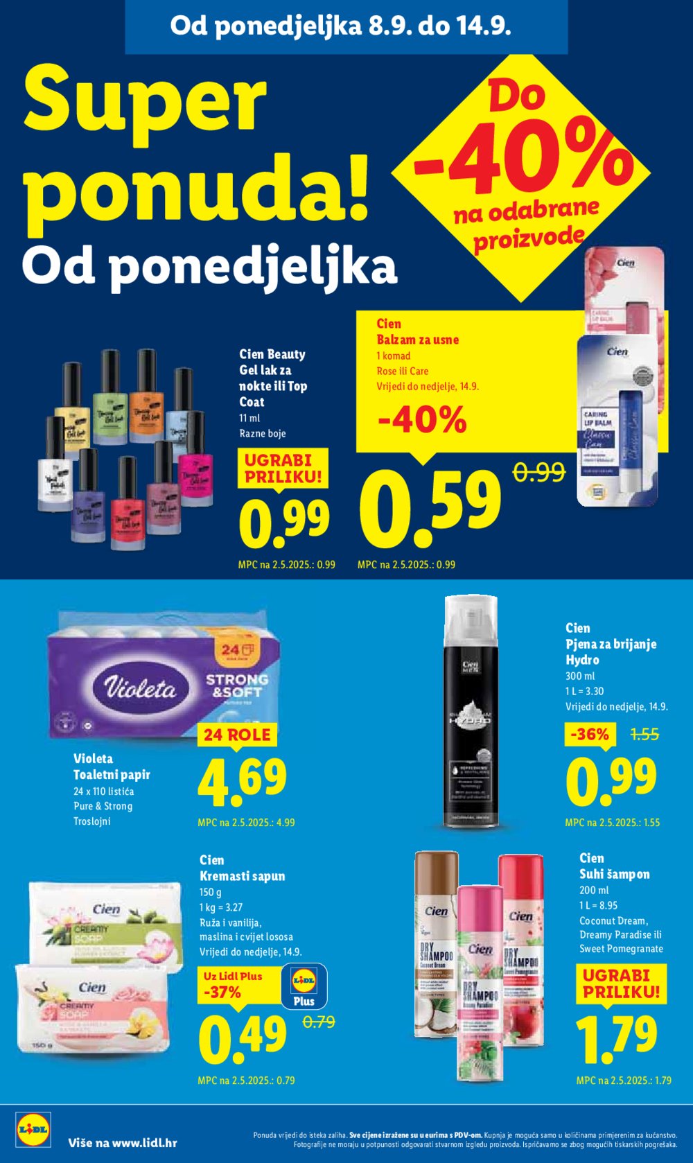 Lidl katalog Super ponuda od ponedjeljka 08.09. - 14.09.2025.