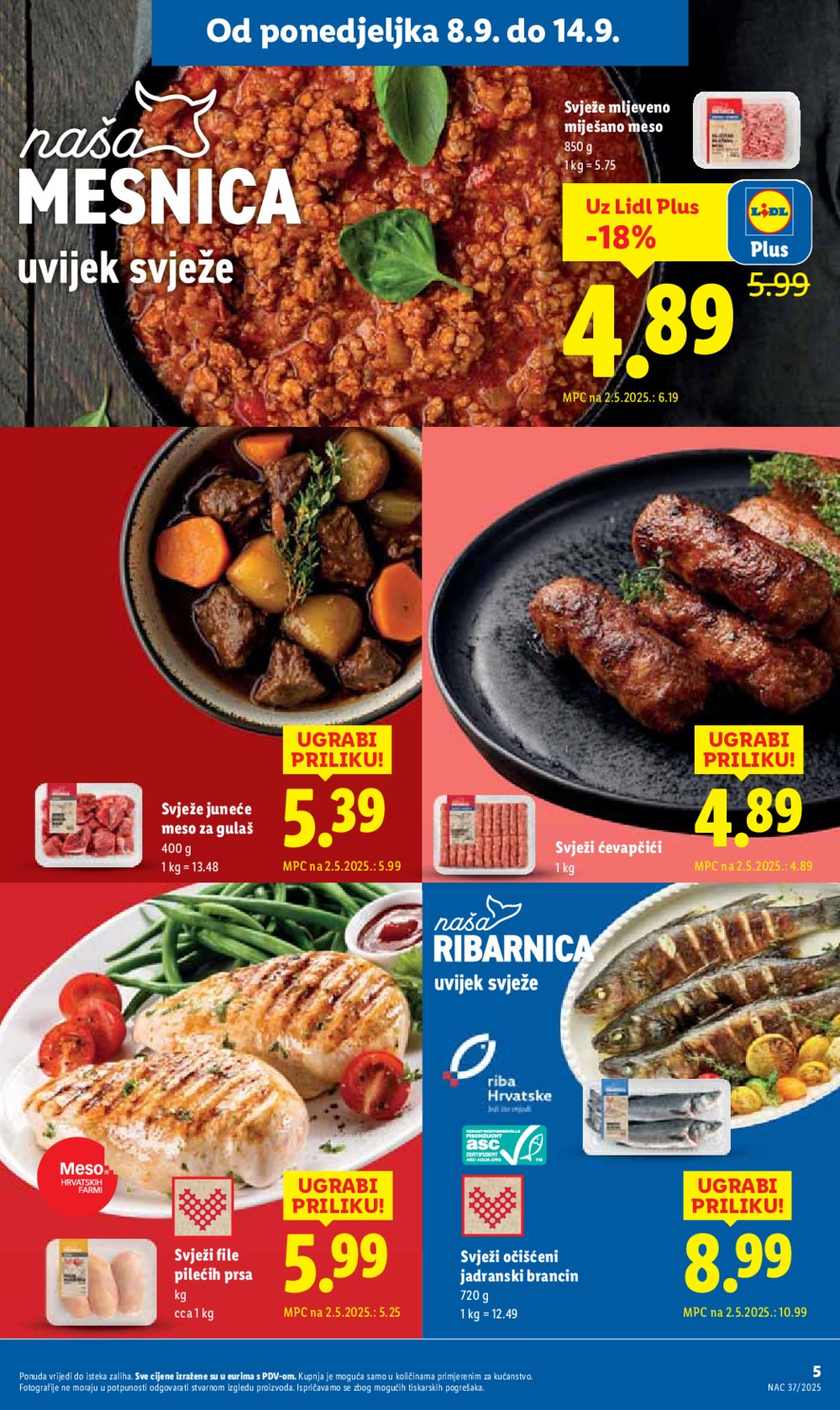 Lidl katalog Super ponuda od ponedjeljka 08.09. - 14.09.2025.