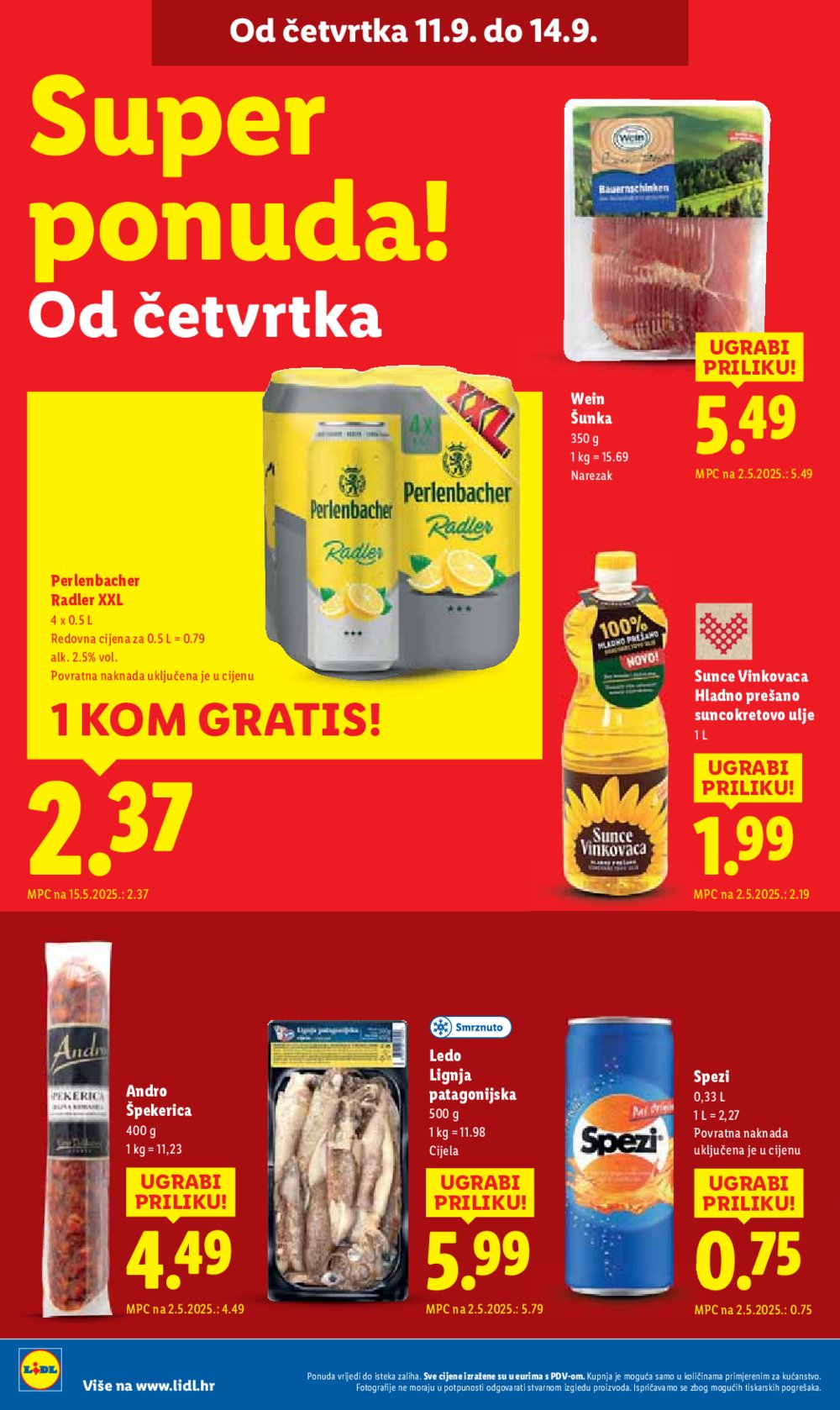 Lidl katalog Super ponuda od ponedjeljka 08.09. - 14.09.2025.