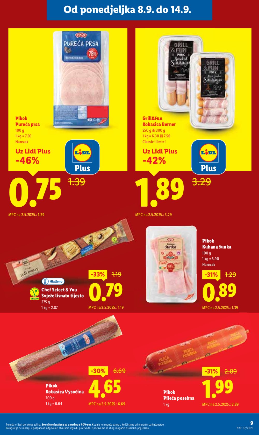 Lidl katalog Super ponuda od ponedjeljka 08.09. - 14.09.2025.