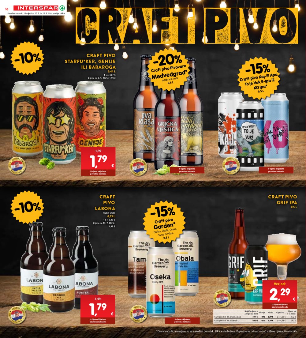 INTERSPAR katalog Akcija 10.09. - 16.09.2025.