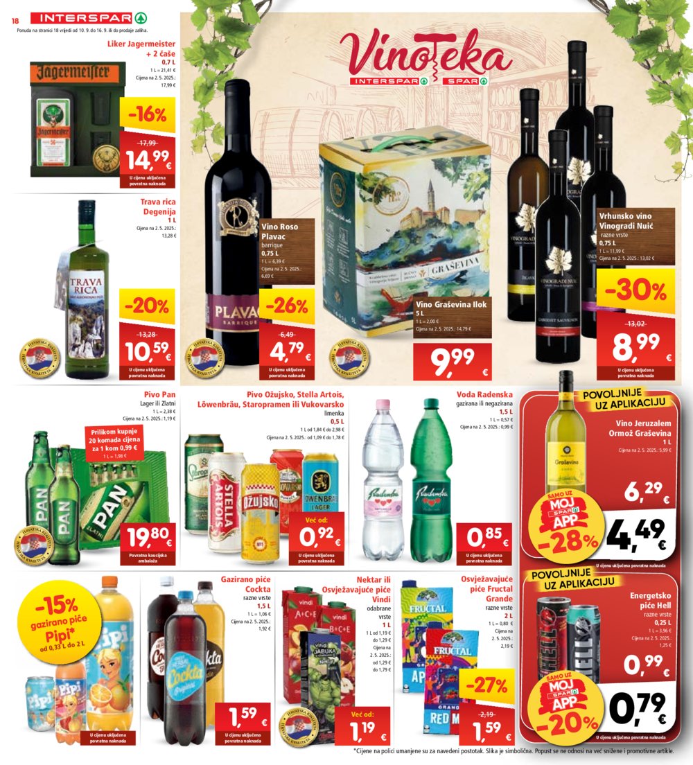 INTERSPAR katalog Akcija 10.09. - 16.09.2025.