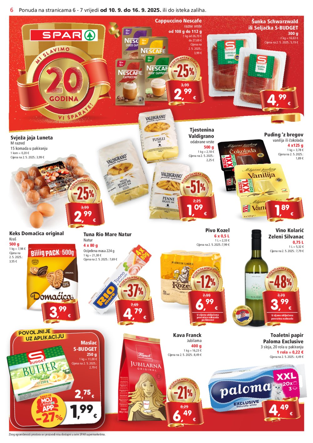 SPAR katalog Akcija 10.09. - 16.09.2025.