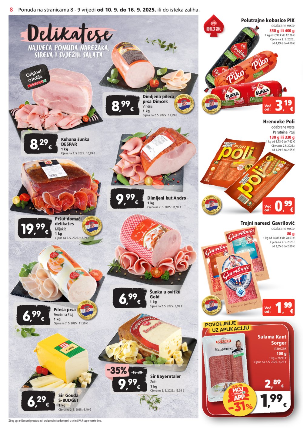 SPAR katalog Akcija 10.09. - 16.09.2025.
