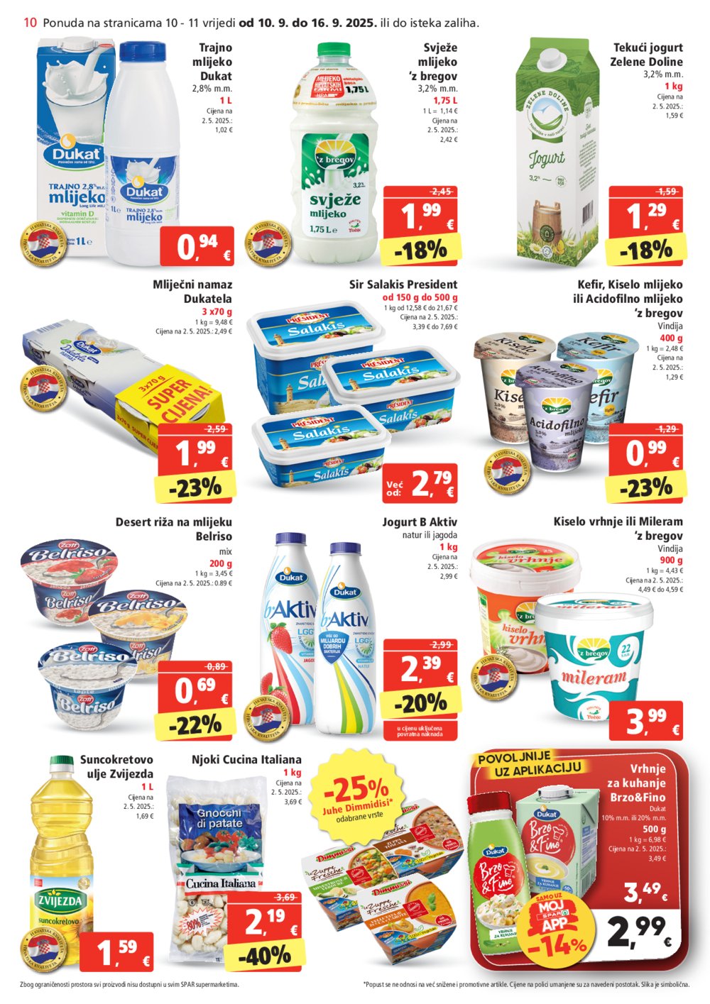 SPAR katalog Akcija 10.09. - 16.09.2025.