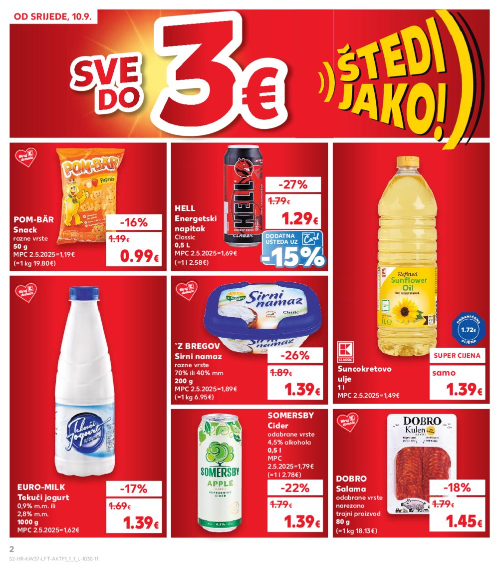 Kaufland katalog Akcija 10.09.-16.09.2025. Odabrane poslovnice