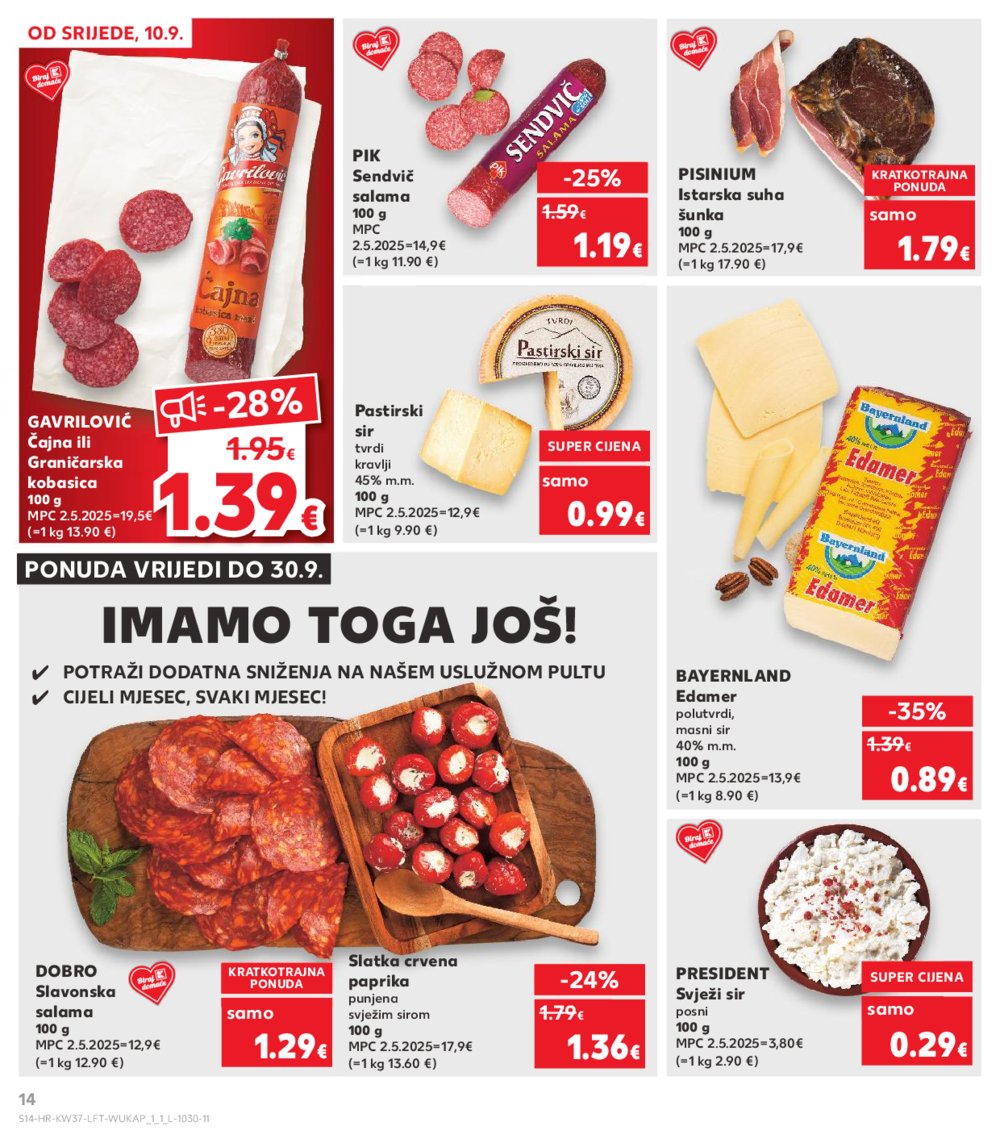 Kaufland katalog Akcija 10.09.-16.09.2025. Odabrane poslovnice
