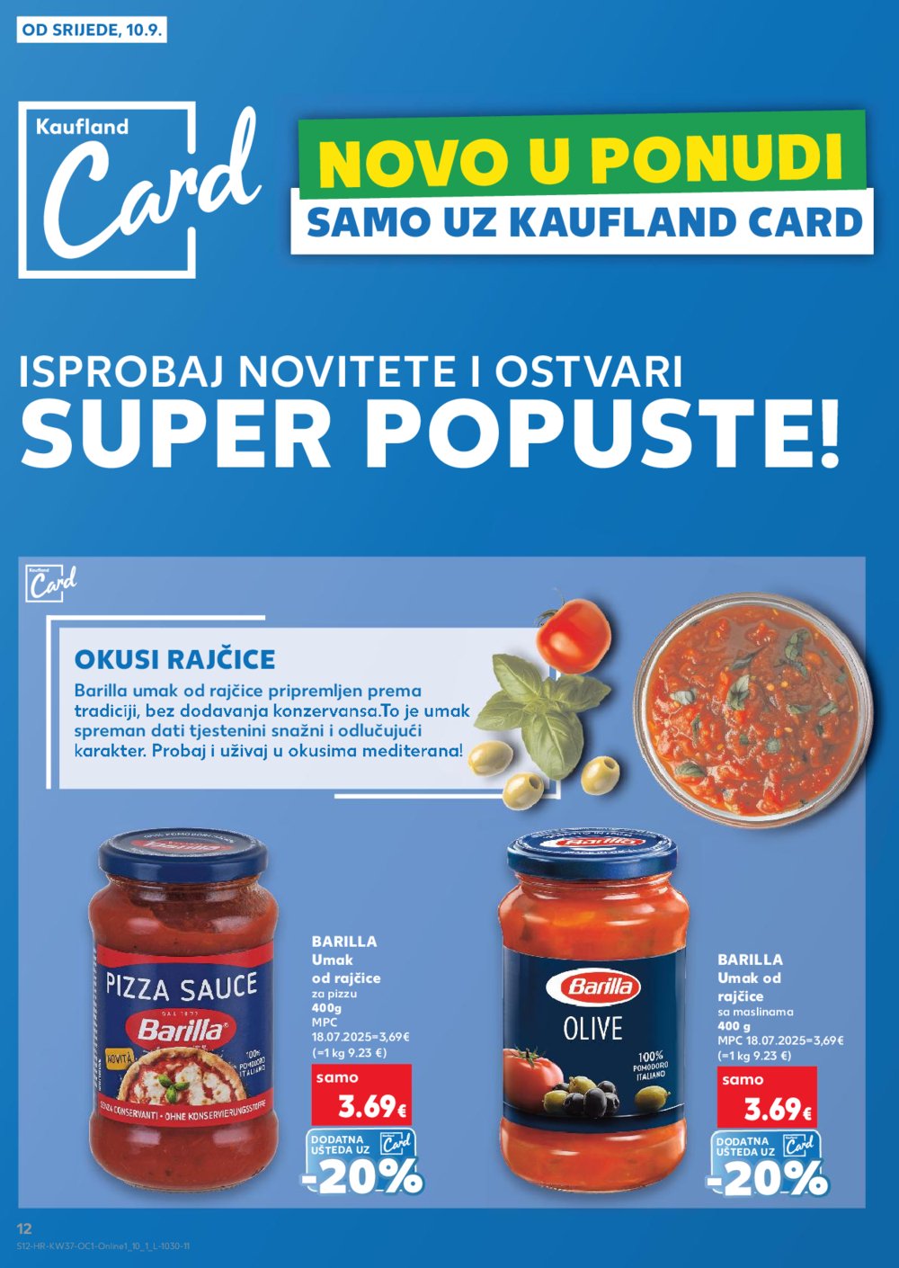 Kaufland katalog Robne marke 10.09. - 16.09.2025. Odabrane poslovnice
