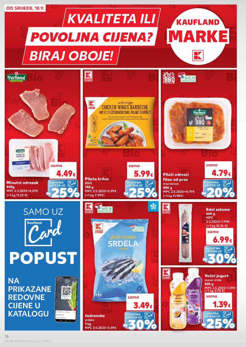 Kaufland katalog Robne marke 10.09. - 16.09.2025. Odabrane poslovnice