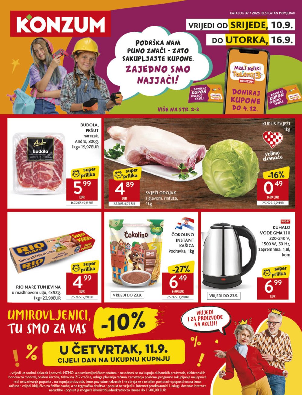 Konzum katalog Akcija 10.09. - 16.09.2025.