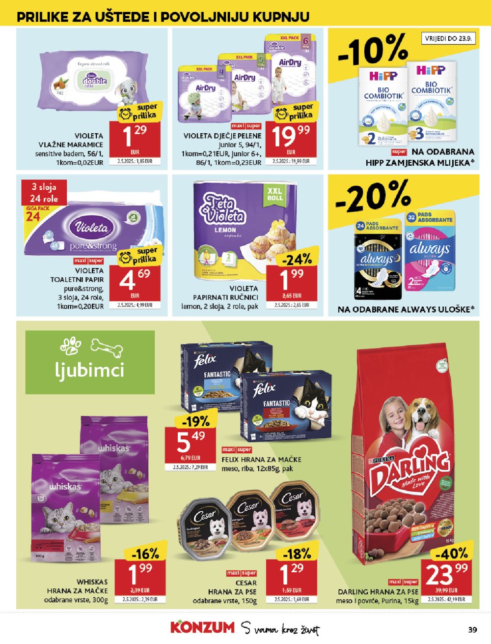 Konzum katalog Akcija 10.09. - 16.09.2025.