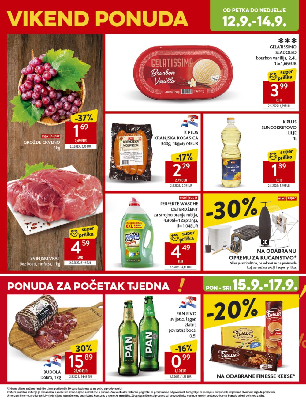 Konzum katalog Akcija 10.09. - 16.09.2025.