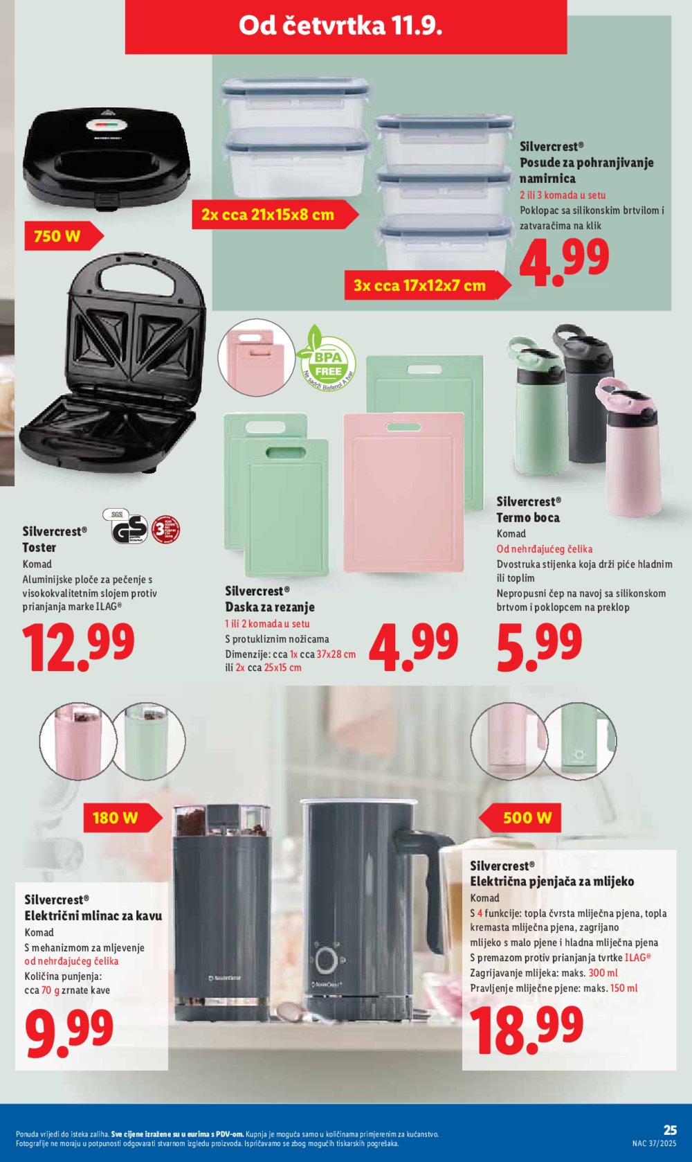 Lidl katalog Super ponuda od četvrtka 11.09. - 14.09.2025.