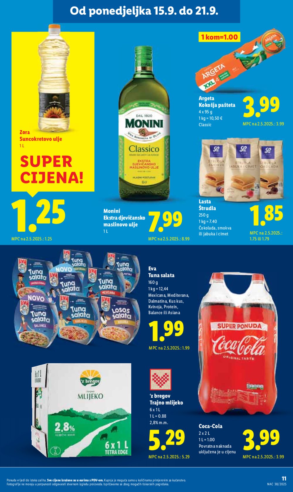Lidl katalog Super ponuda od ponedjeljka 15.09. - 21.09.2025.