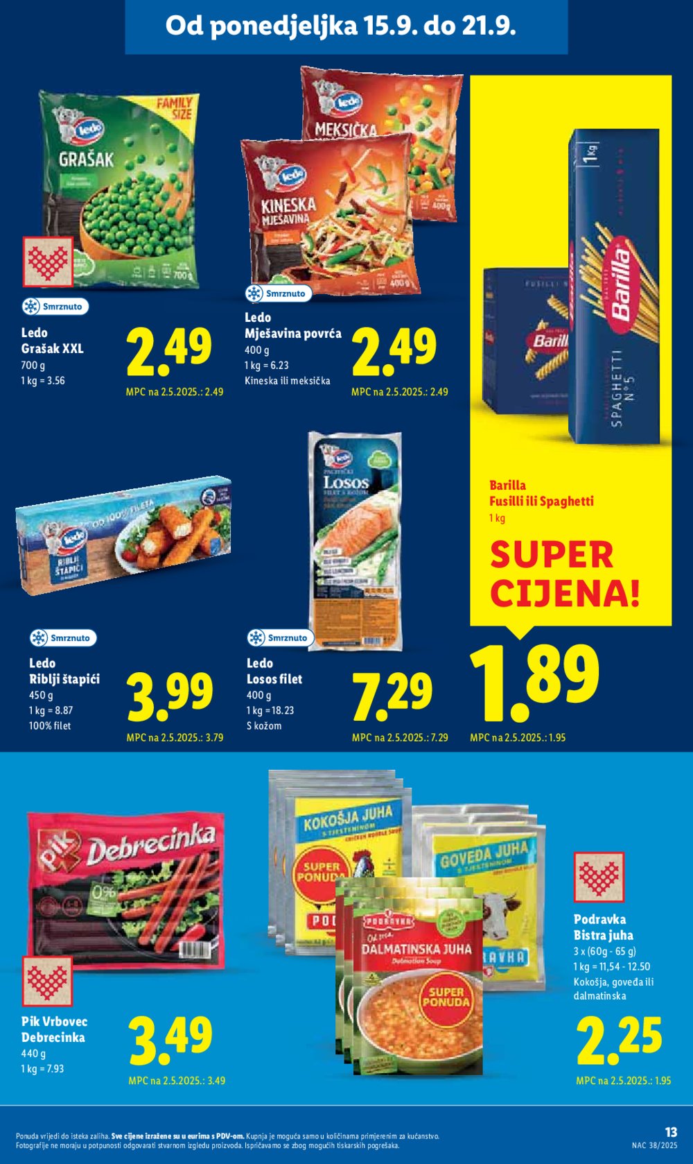 Lidl katalog Super ponuda od ponedjeljka 15.09. - 21.09.2025.