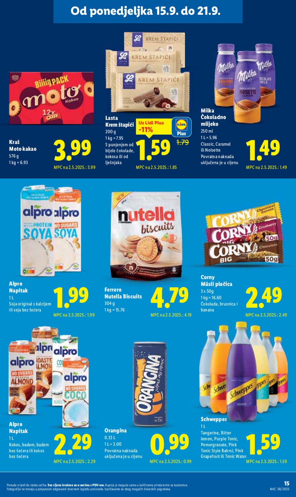 Lidl katalog Super ponuda od ponedjeljka 15.09. - 21.09.2025.