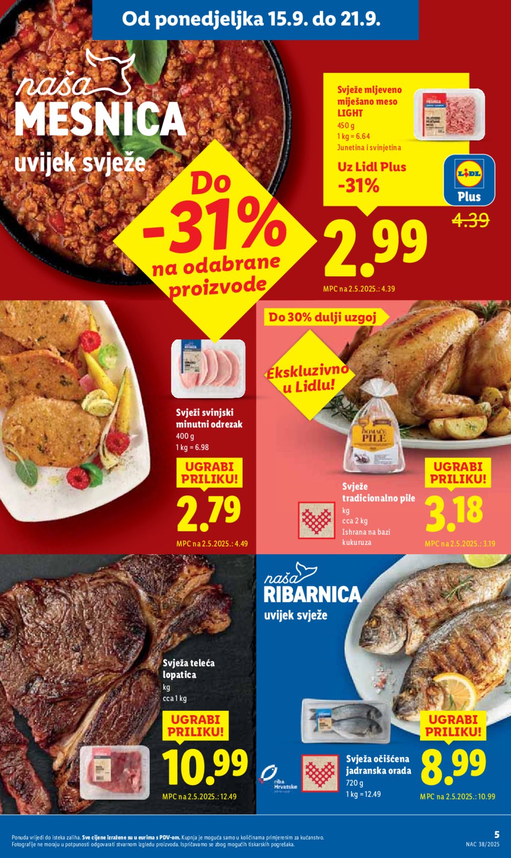 Lidl katalog Super ponuda od ponedjeljka 15.09. - 21.09.2025.