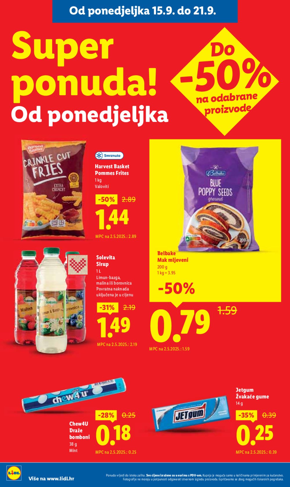 Lidl katalog Super ponuda od ponedjeljka 15.09. - 21.09.2025.