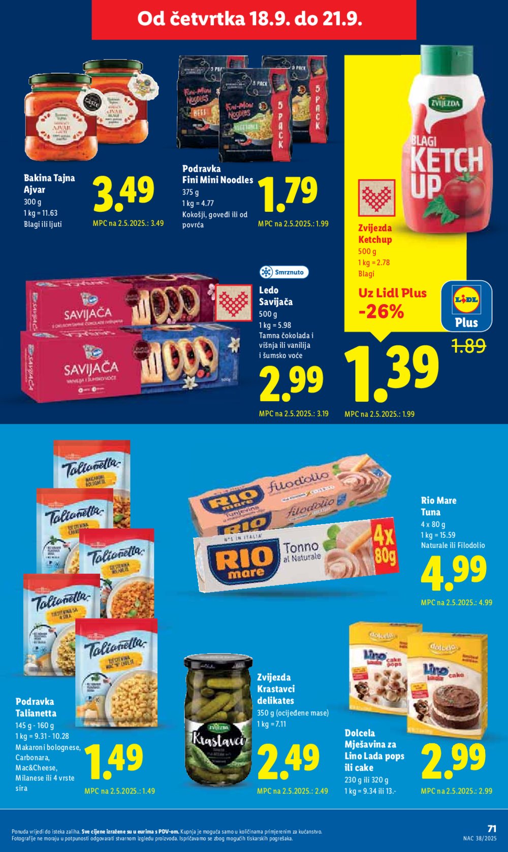 Lidl katalog Super ponuda od ponedjeljka 15.09. - 21.09.2025.
