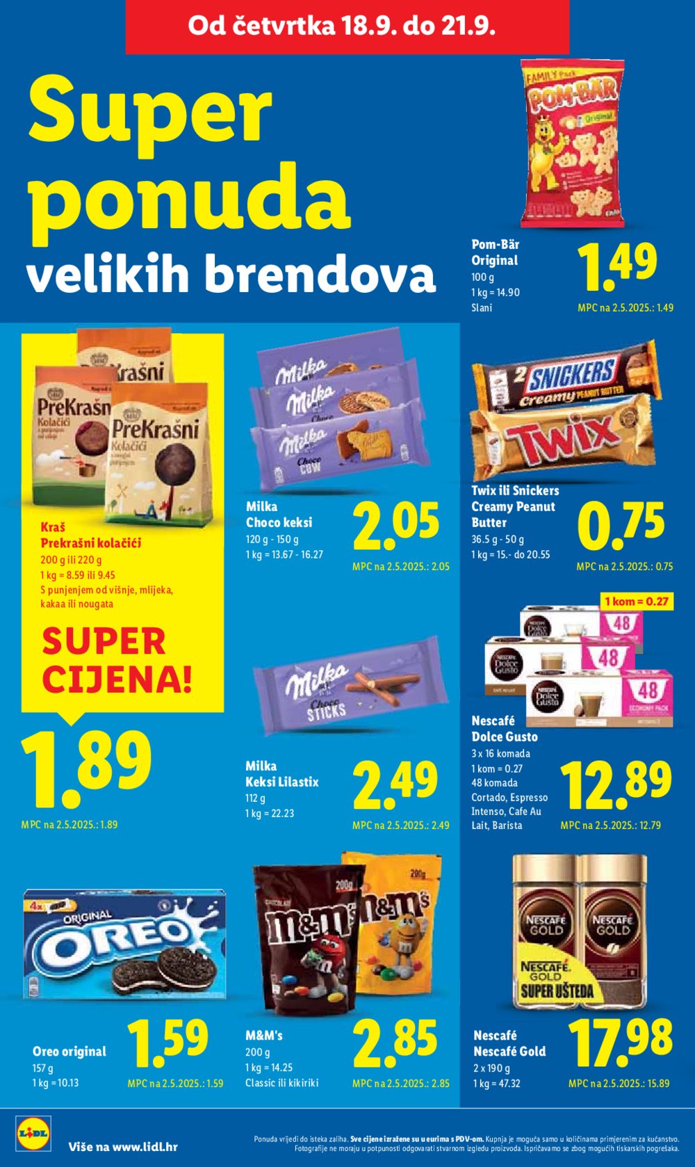 Lidl katalog Super ponuda od ponedjeljka 15.09. - 21.09.2025.
