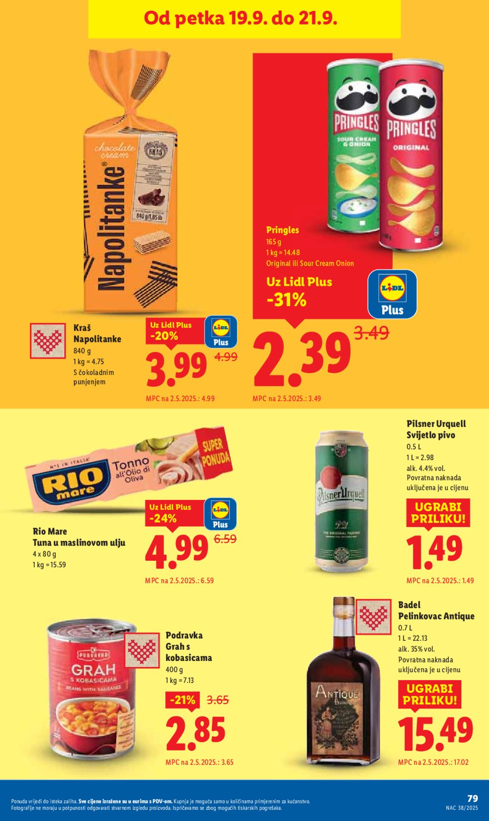 Lidl katalog Super ponuda od ponedjeljka 15.09. - 21.09.2025.