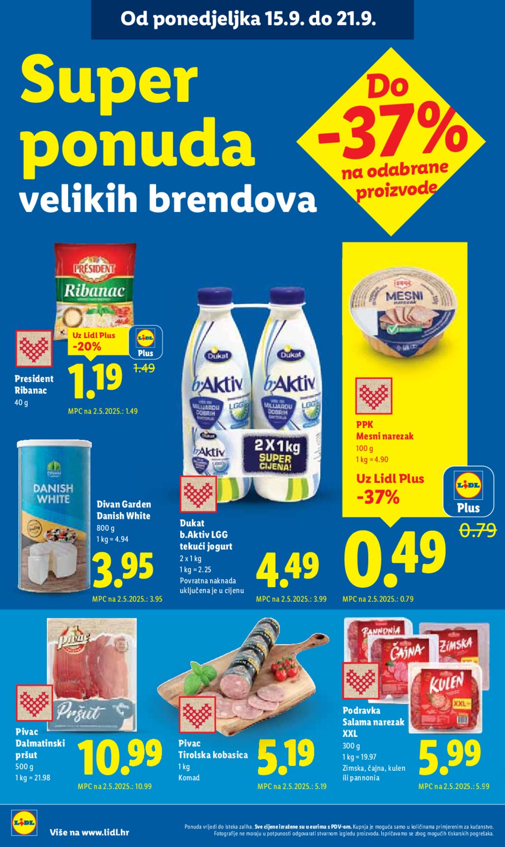 Lidl katalog Super ponuda od ponedjeljka 15.09. - 21.09.2025.