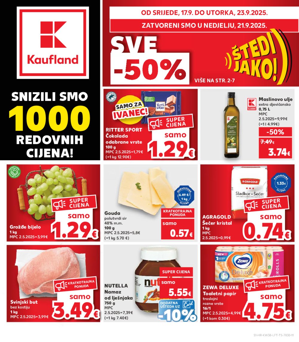 Kaufland katalog Akcija 17.09. - 23.09.2025. Ivanec