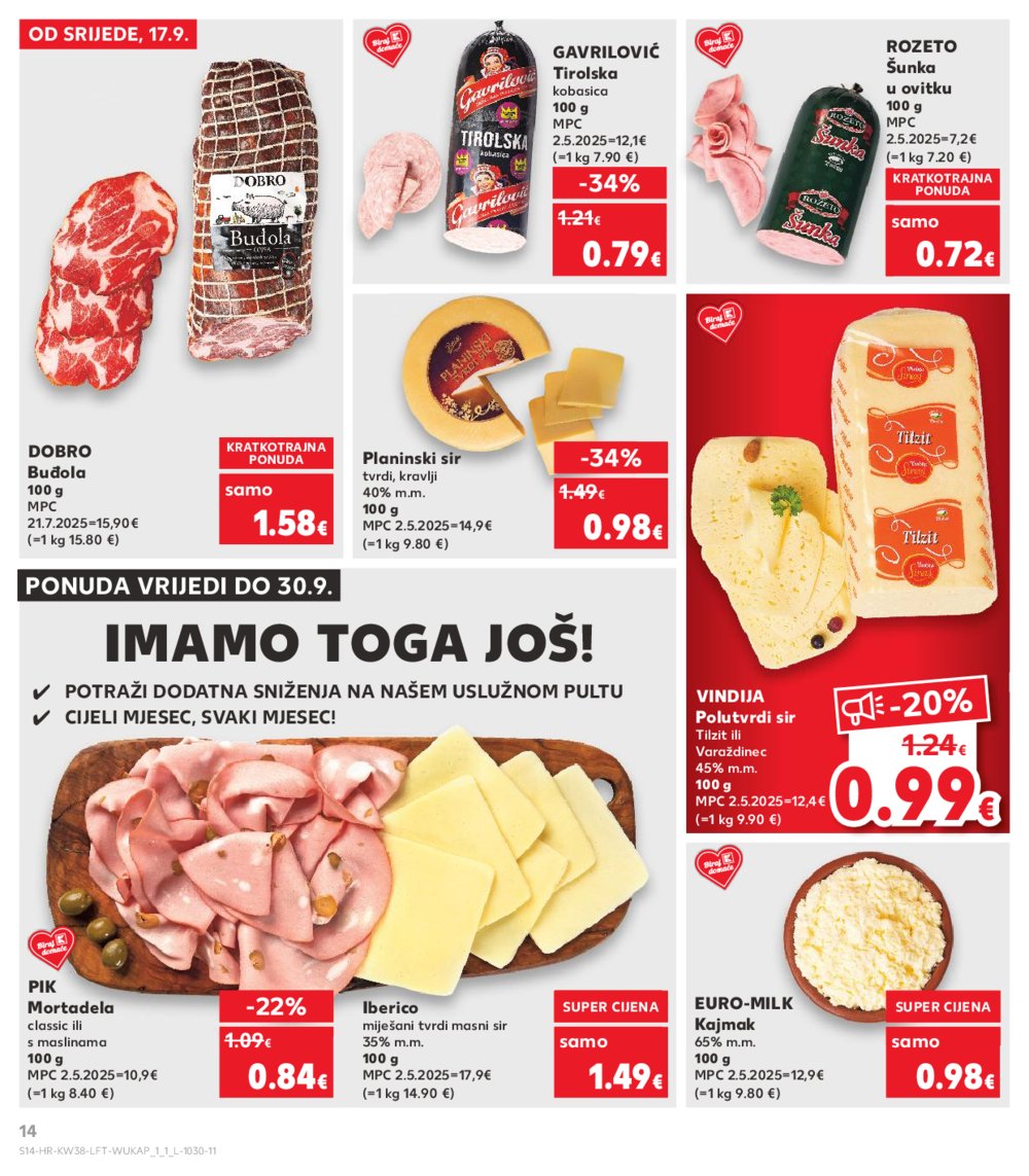 Kaufland katalog Akcija 17.09. - 23.09.2025. Odabrane poslovnice