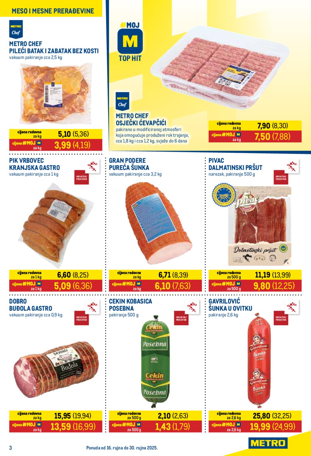 Metro katalog Prehrana i Neprehrana 16.09. - 30.09.2025.