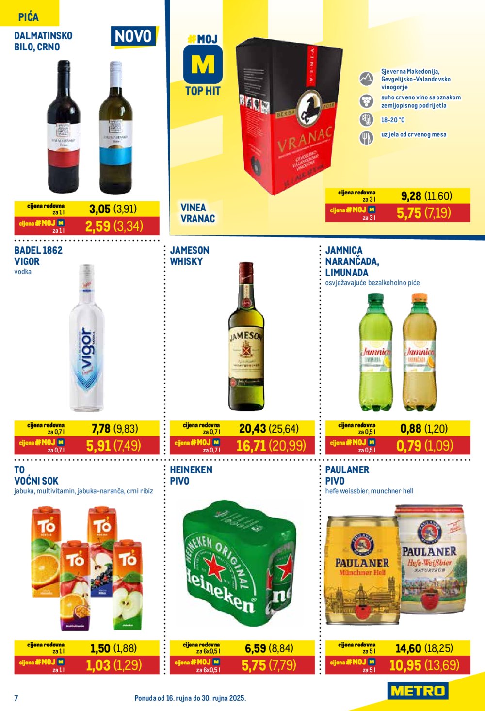 Metro katalog Prehrana i Neprehrana 16.09. - 30.09.2025.