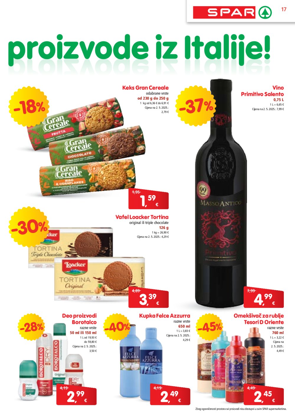 SPAR katalog Akcija 17.09. - 23.09.2025.